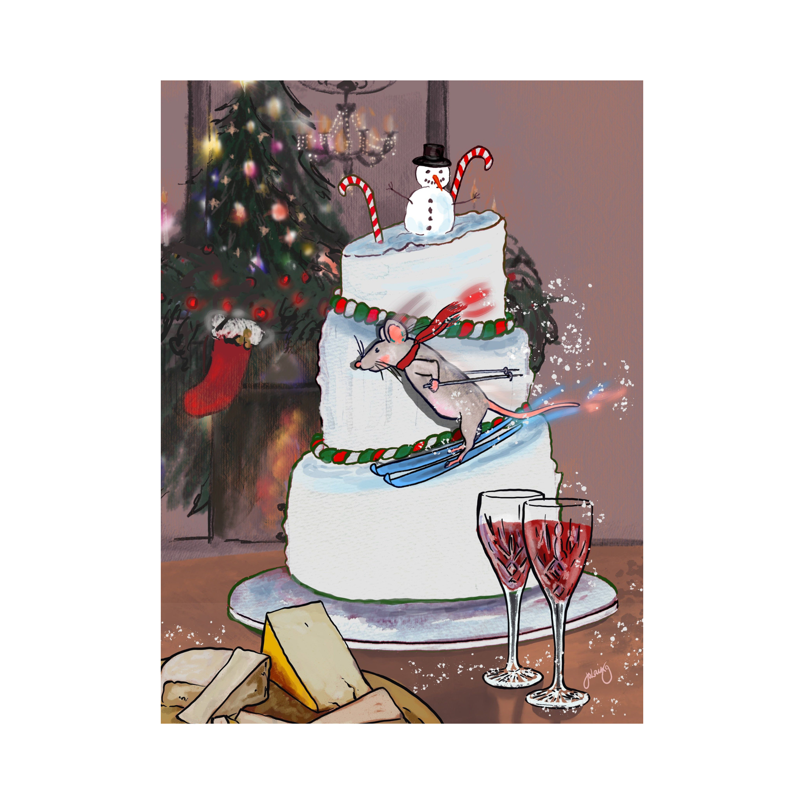 Mix and Mouse Christmas Cards - Set of 12