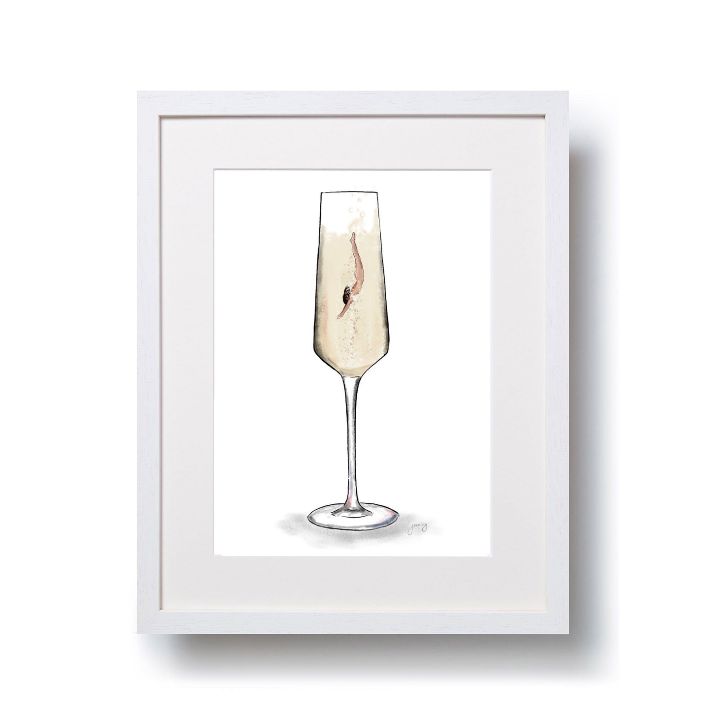 Make a Splash Champagne Art Print