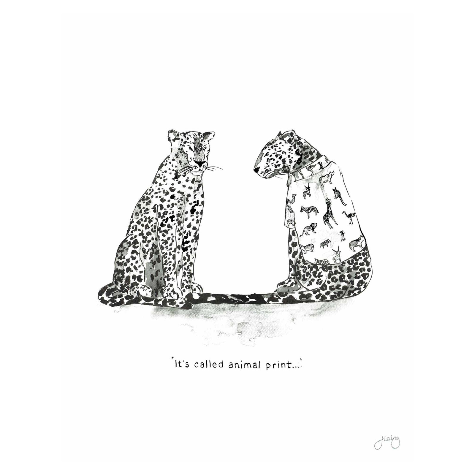 'Leopards in Vogue' Art Print