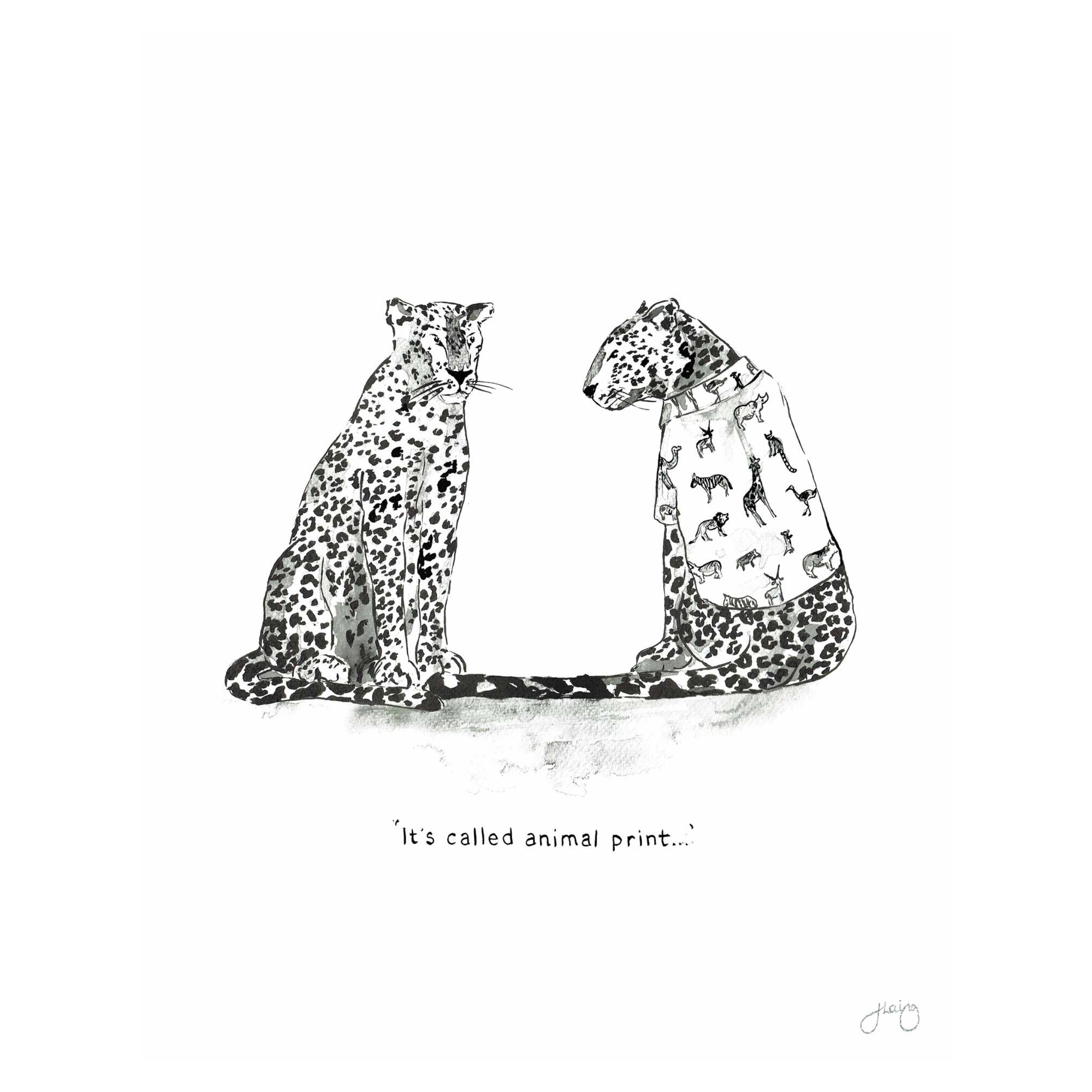 'Leopards in Vogue' Art Print