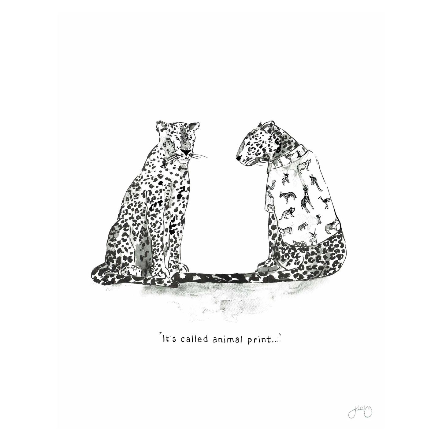 'Leopards in Vogue' Art Print