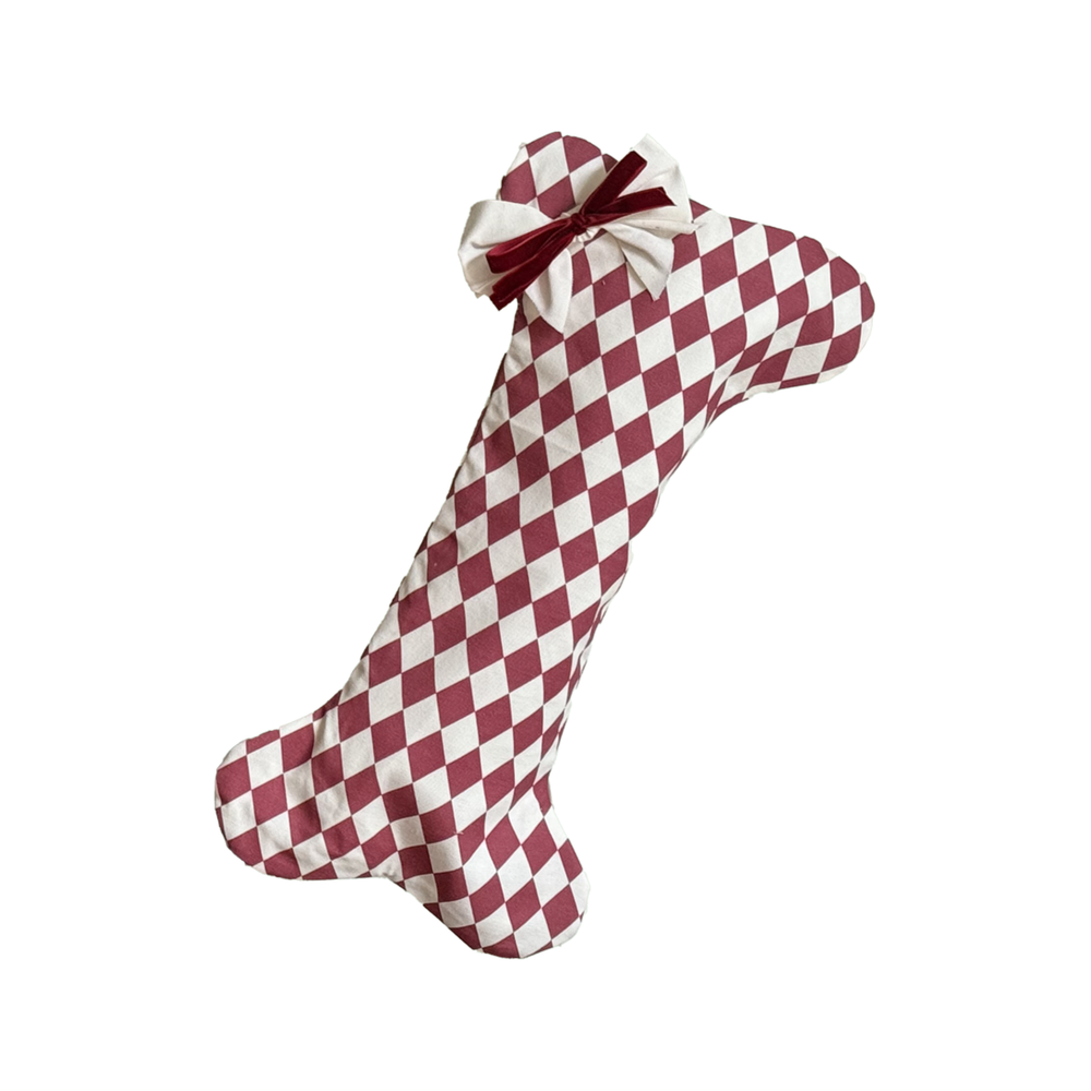 Harlequin Dog Stocking -  Mulled Wine