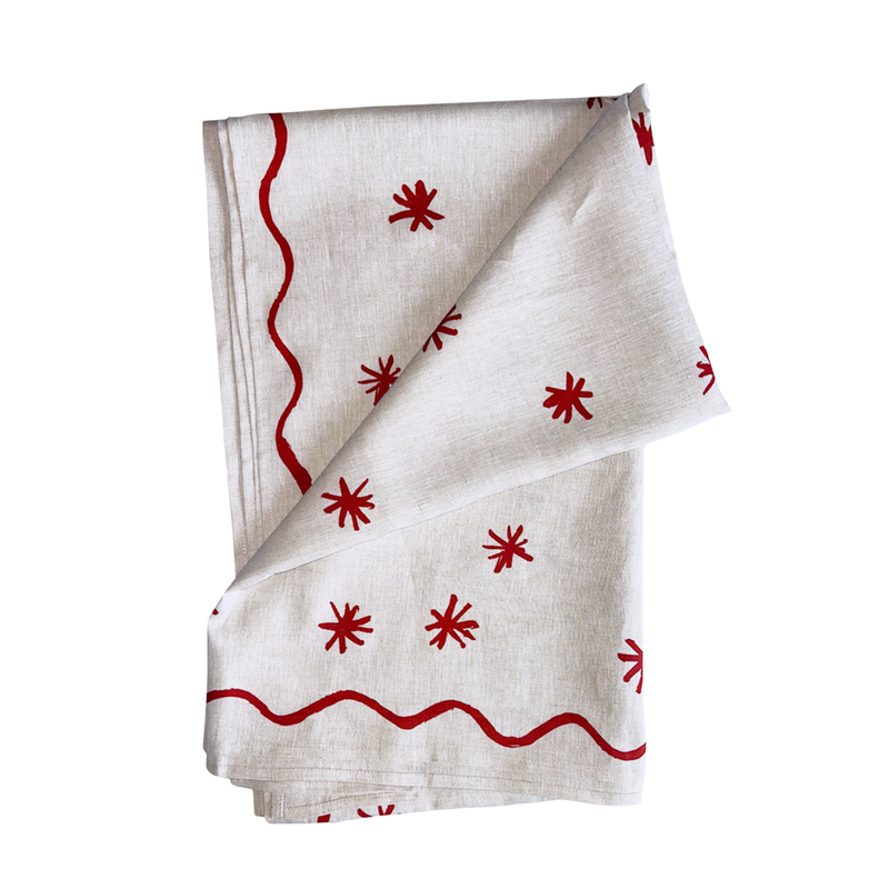 Red Star Linen Tablecloth