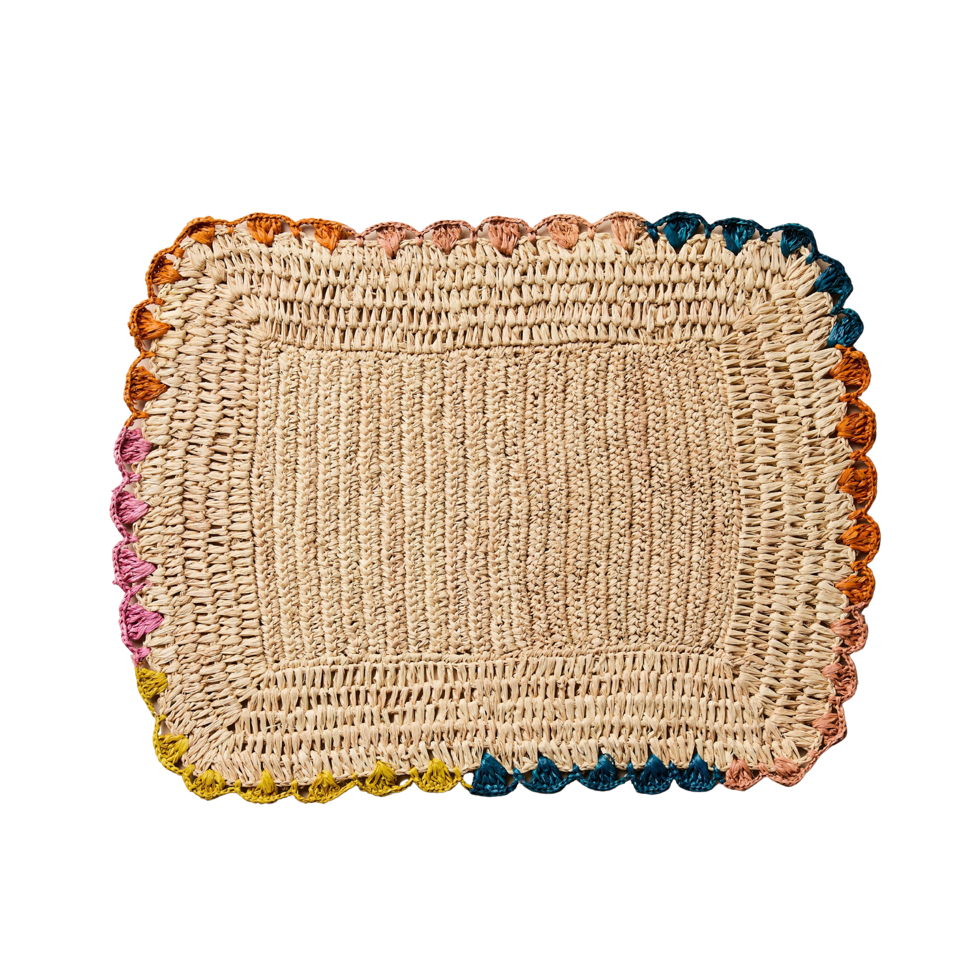 Handwoven Rectangular Raffia Placemats
