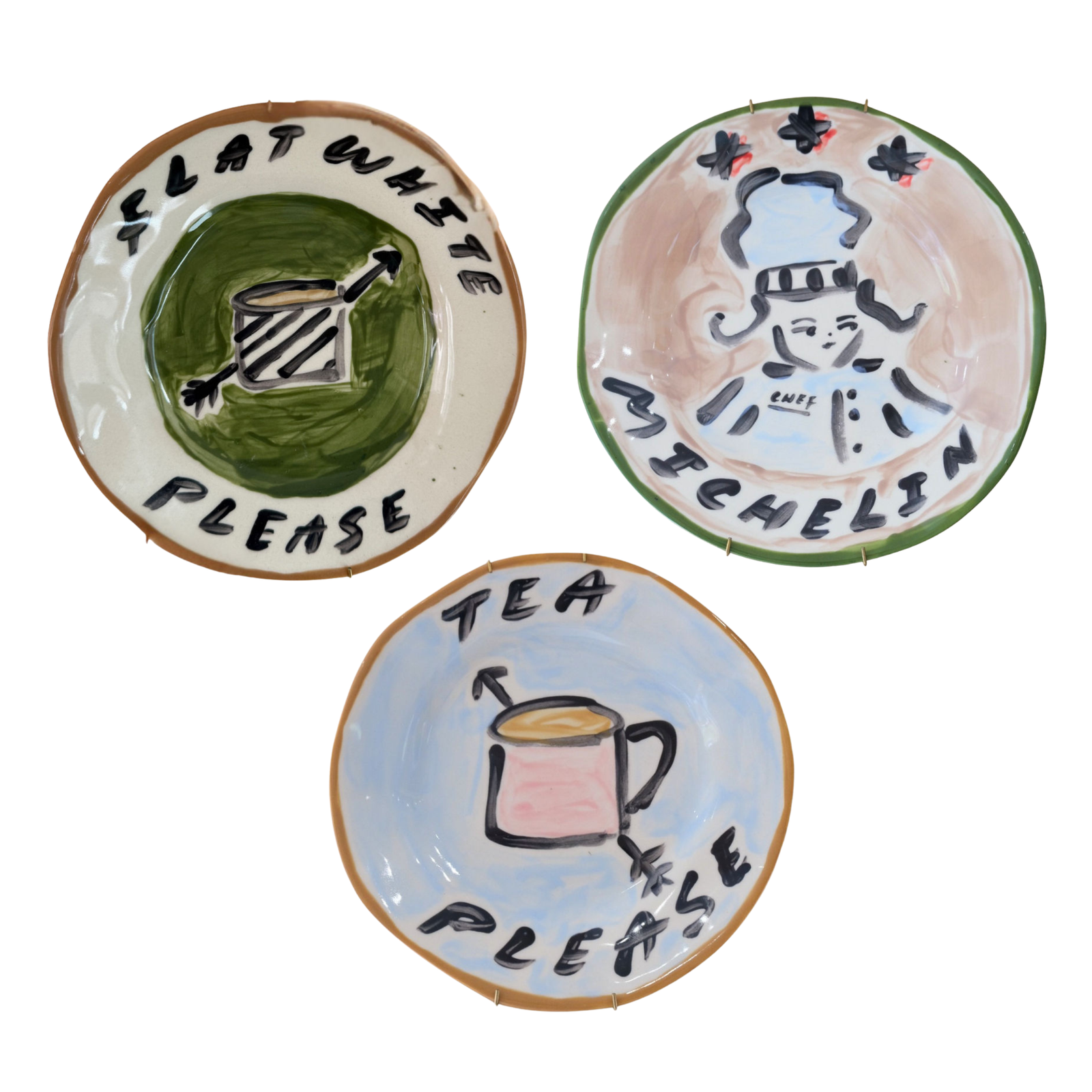 Trio of Decorative Kitchen Plates