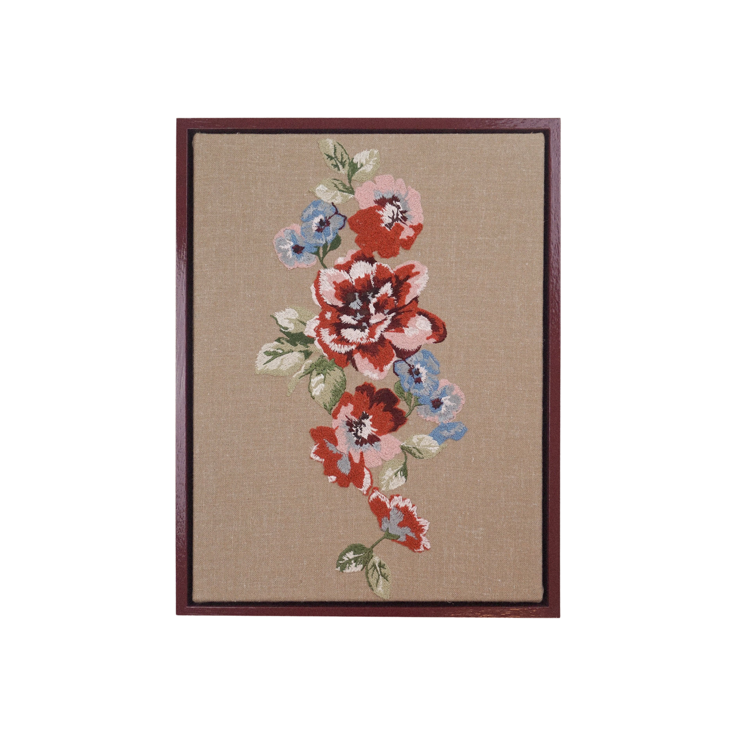 Rosa Framed Embroidered Art Canvas