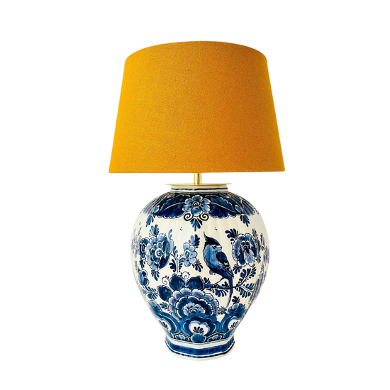 Antique Delft Bird Lamp
