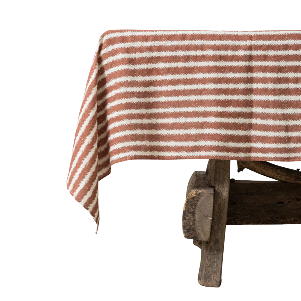 Atria Mini Red Linen Tablecloth