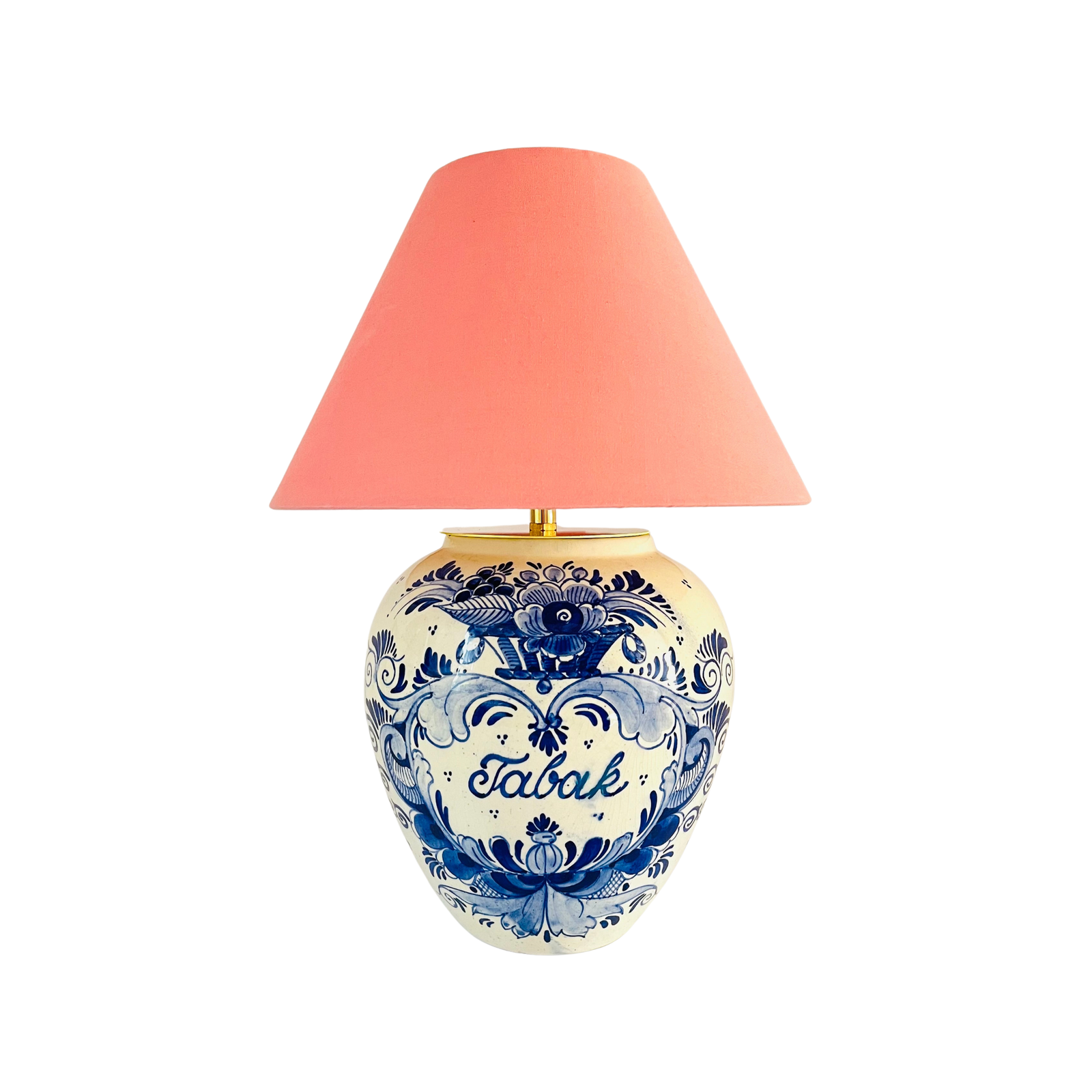 Antique Delft Tobacco Lamp