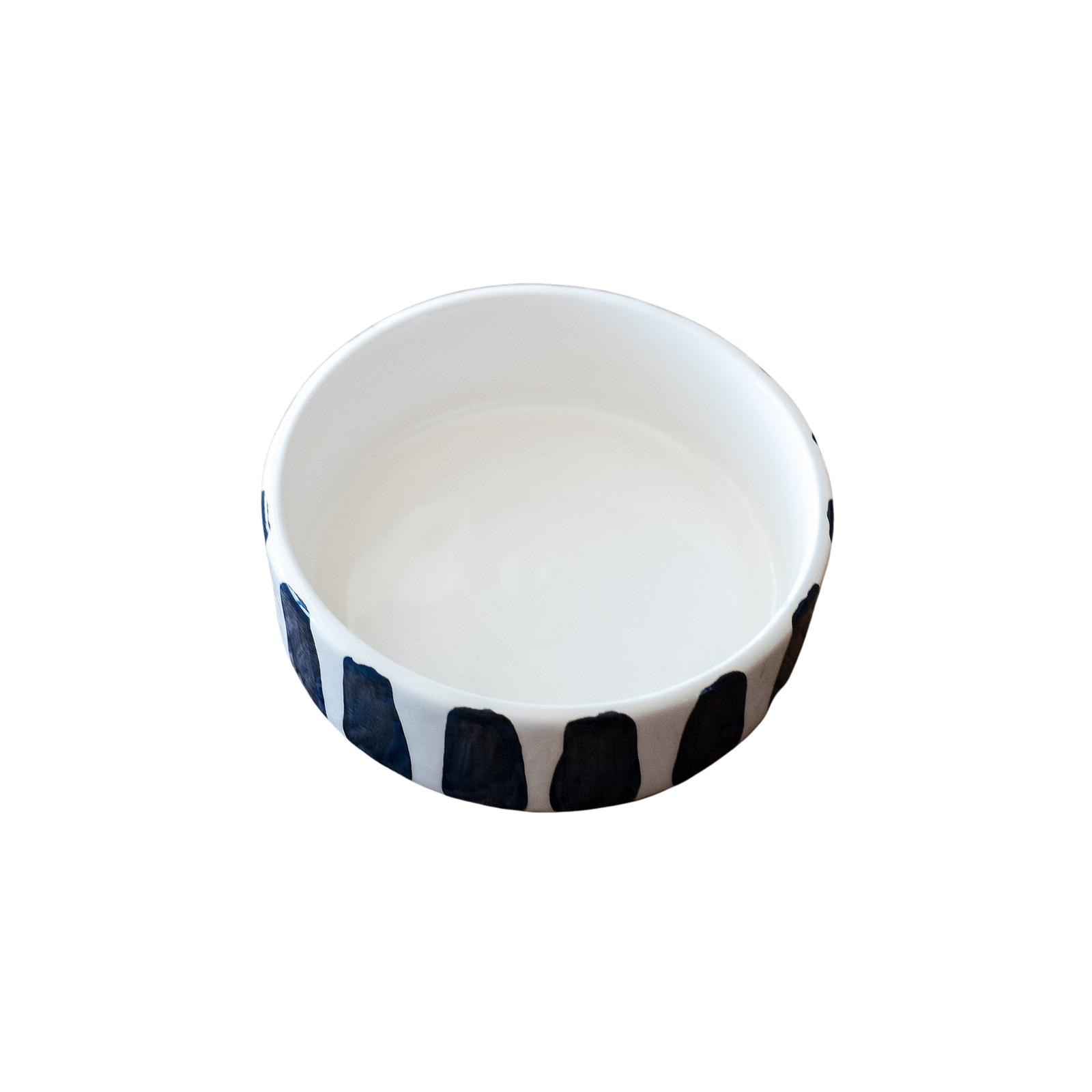 Black and White Striped Pet Bowl