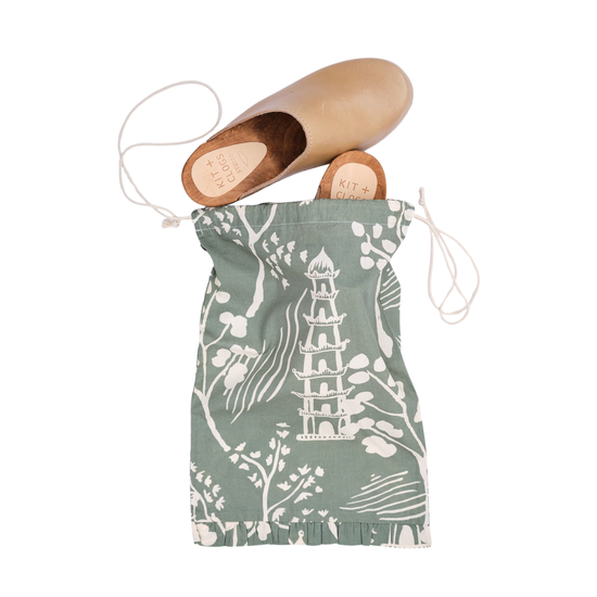 Chinoiserie Shoe Bag Set of 2