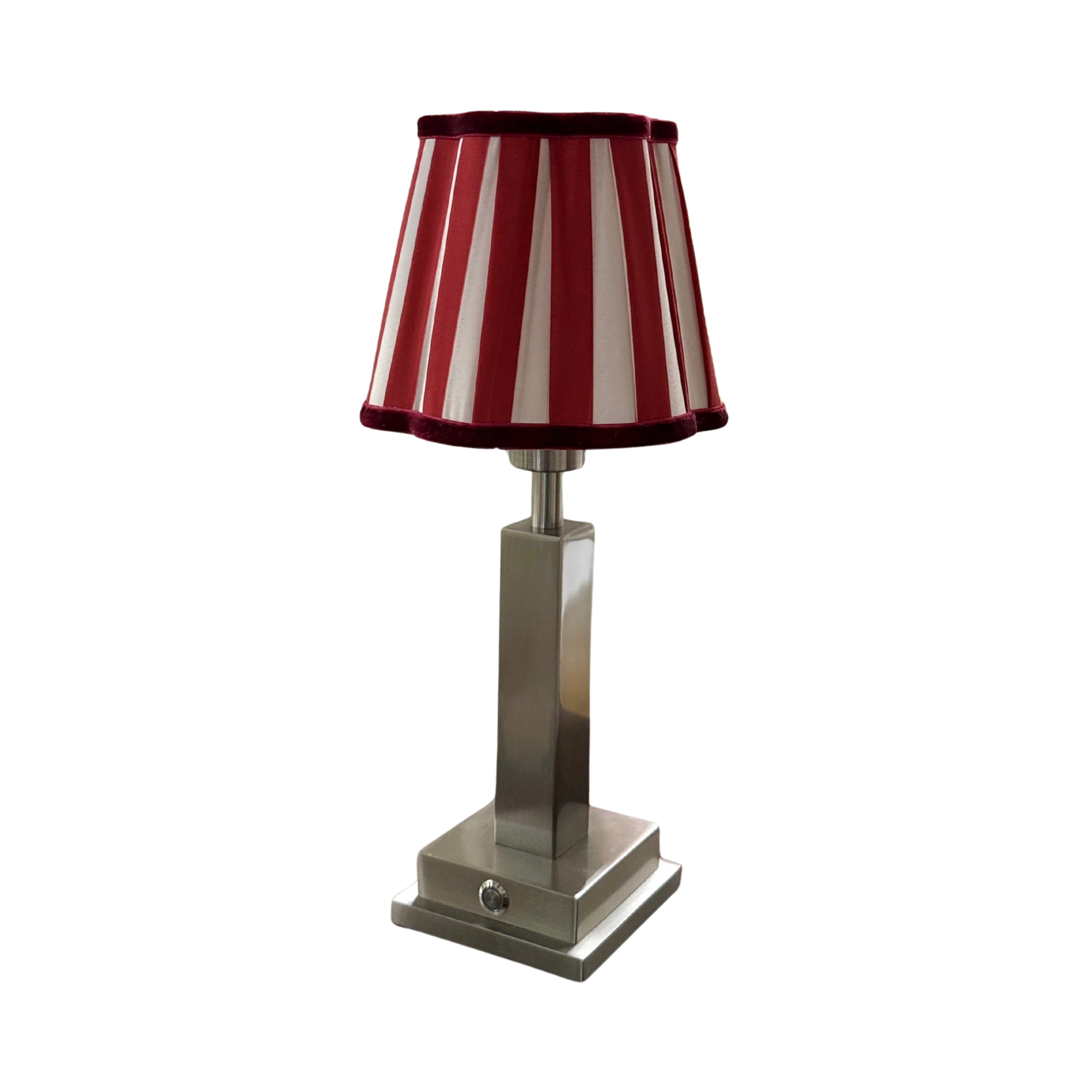 Von Norten Athena Slim Silver Rechargeable Table Lamp