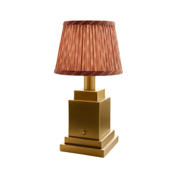Athena Rechargeable Table Lamp (Red Ikat)