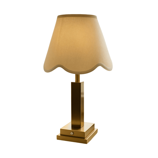 Athena Slim Rechargeable Table Lamp (White Scallop)