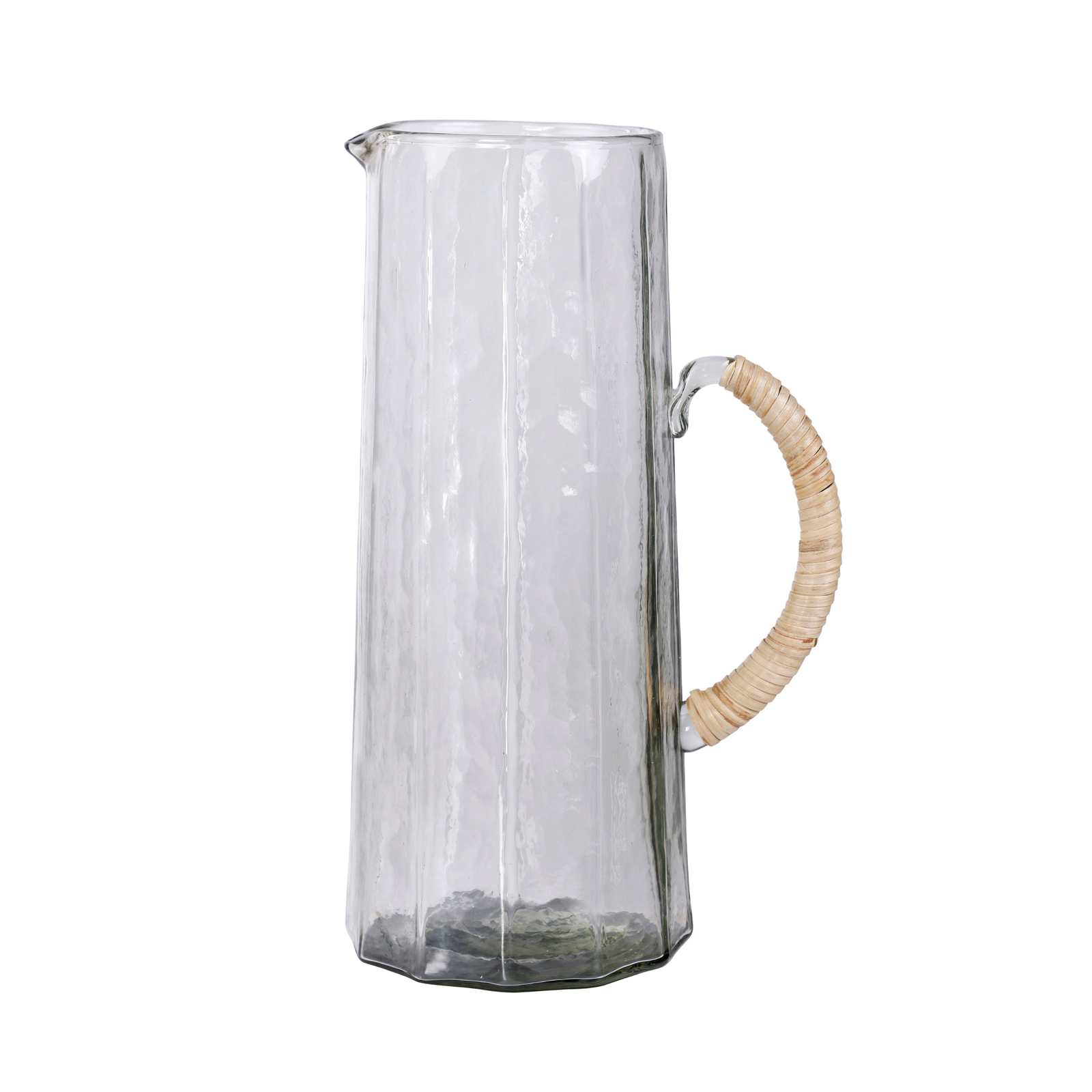 Hammered Water Pitcher, Natural -6.25 x 9.5 Inches