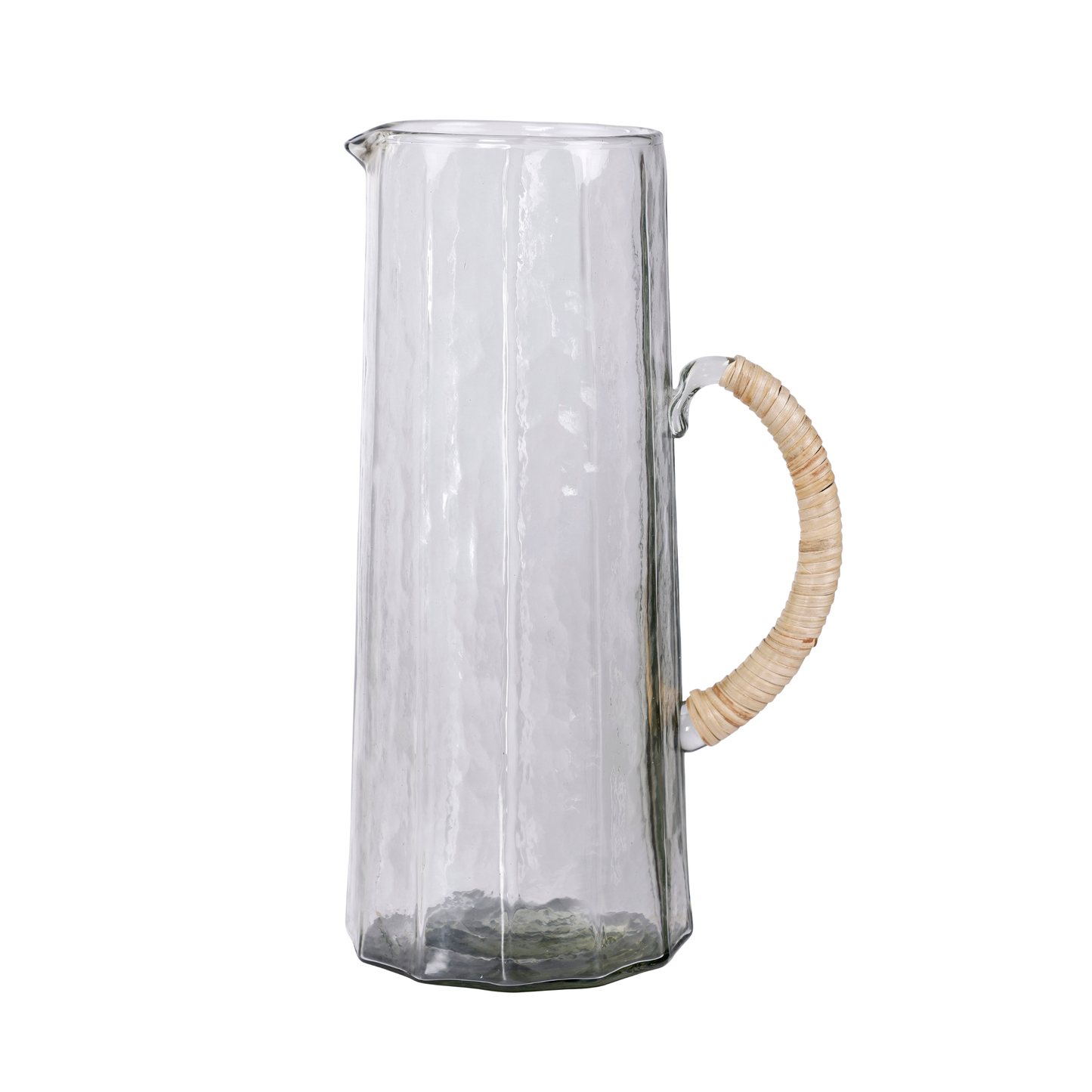 Hammered Water Pitcher, Natural -6.25 x 9.5 Inches