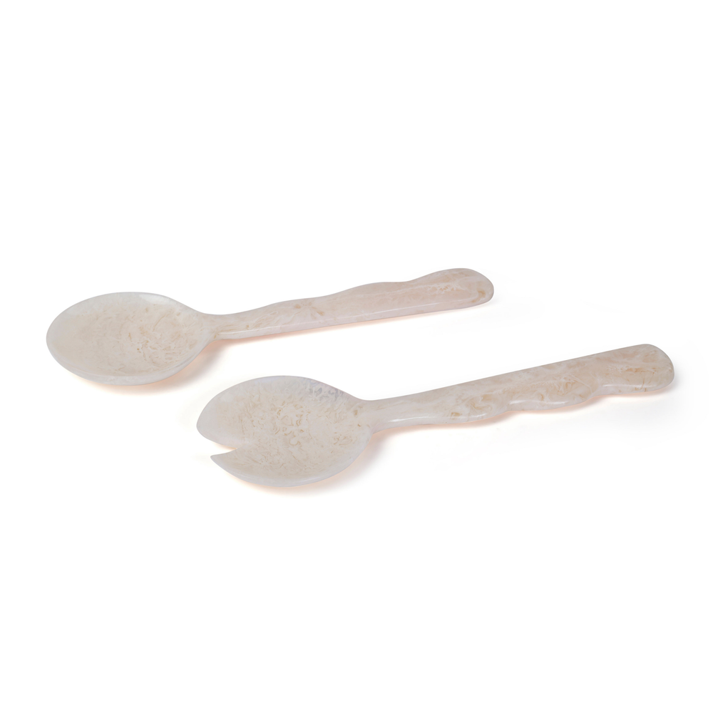 Resin Salad Server Vanilla (Set of 2)