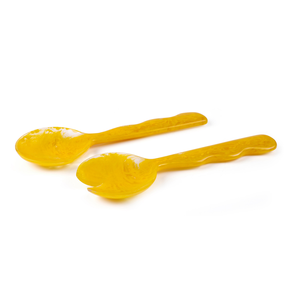 Resin Salad Server Mustard (Set of 2)