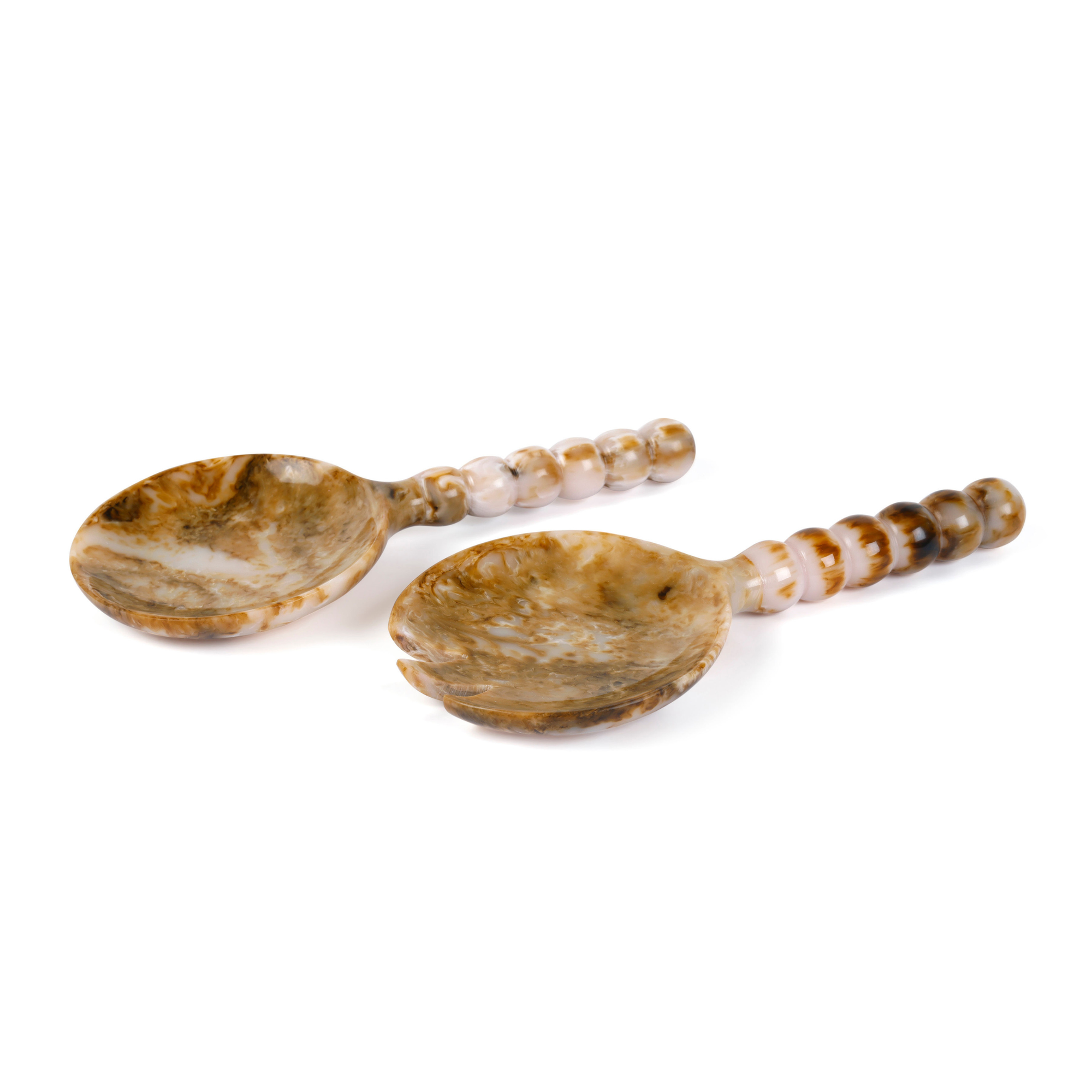 Resin Salad Server Brown (Set of 2)