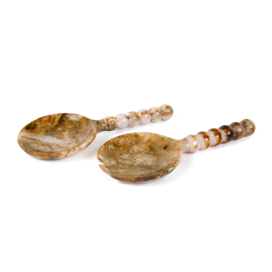 Resin Salad Server Brown (Set of 2)