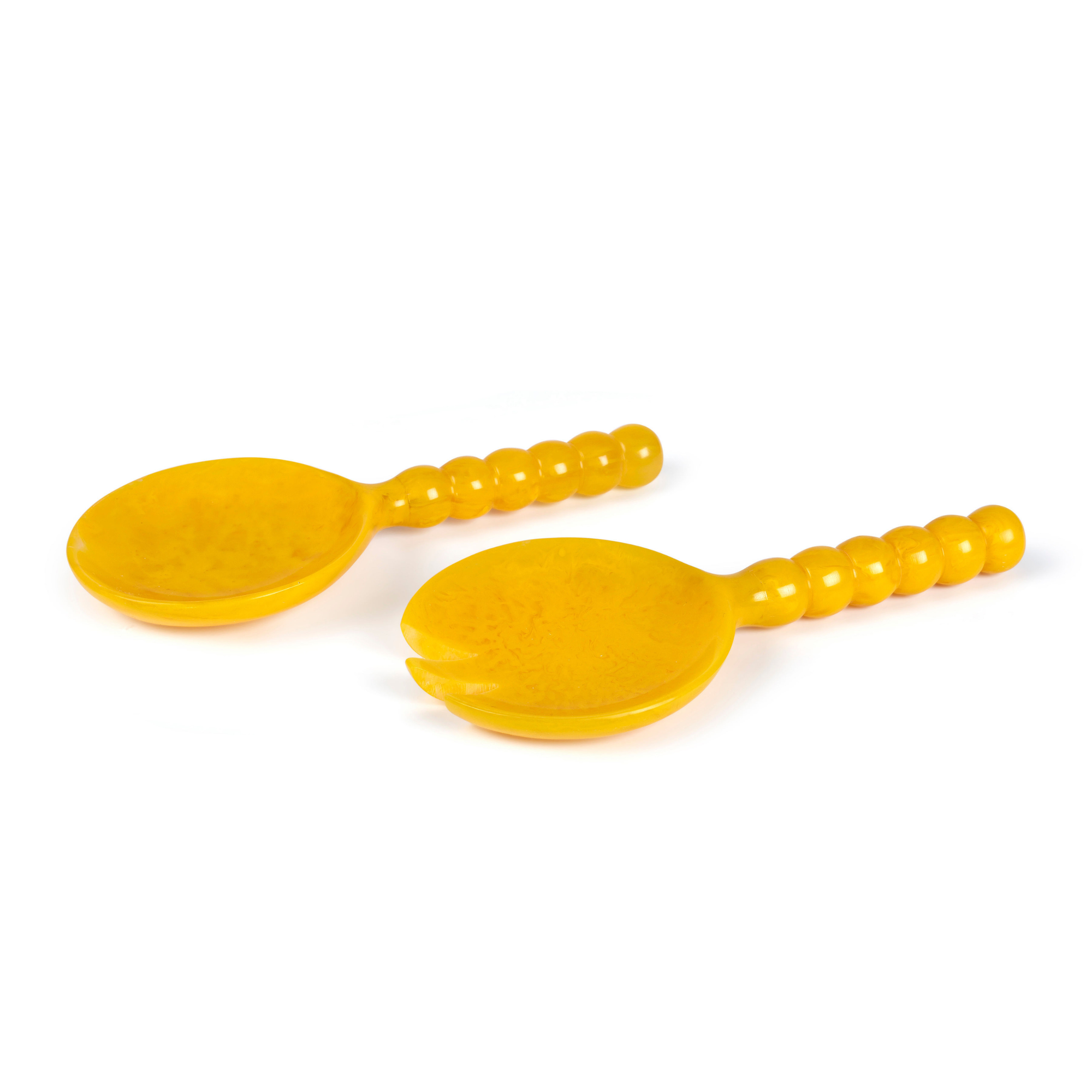 Resin Salad Server- Yellow (Set of 2)