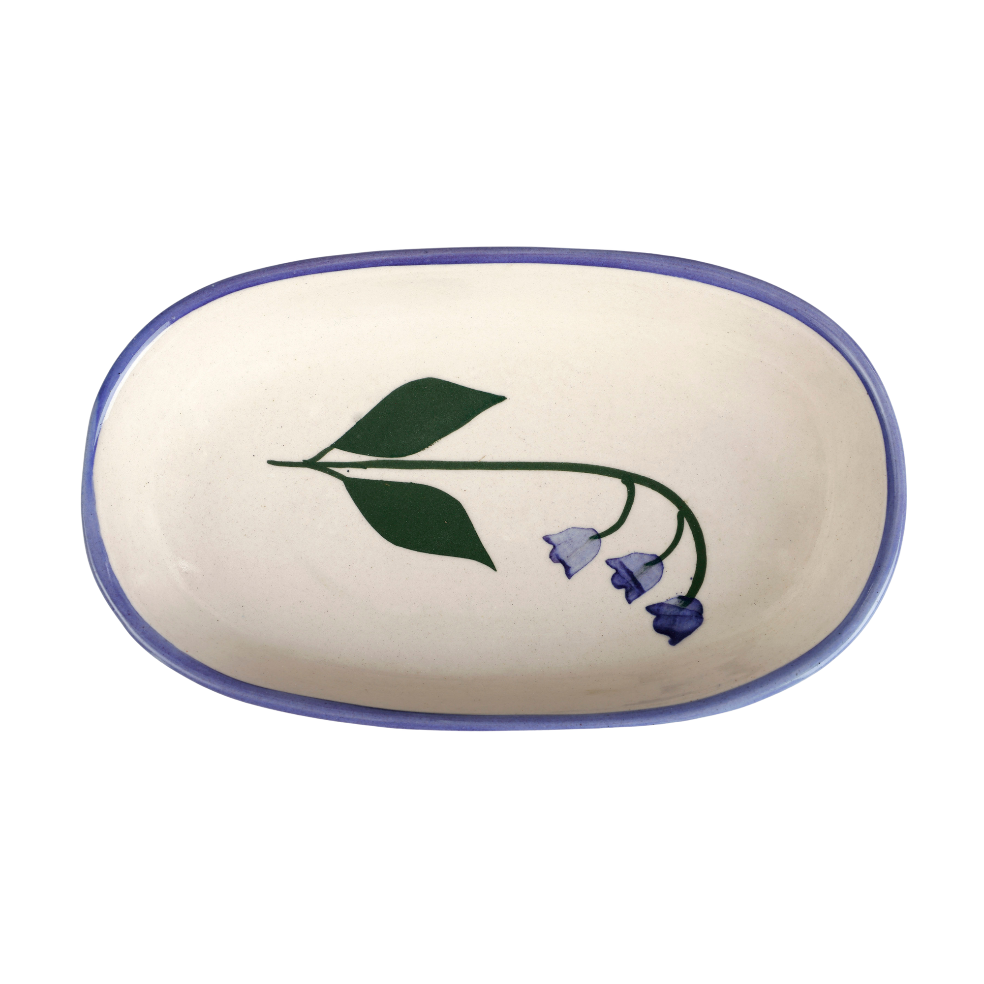 Handmade Ceramic Serving Bowl - Blue Bell