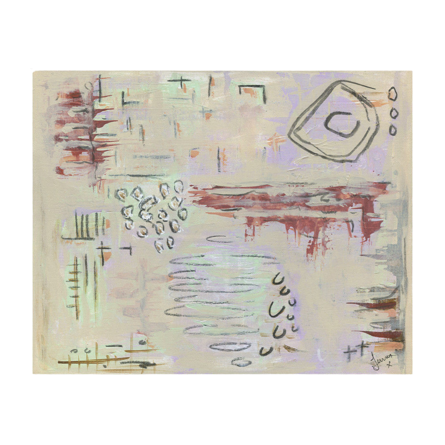 Marshmallow Skies Painting