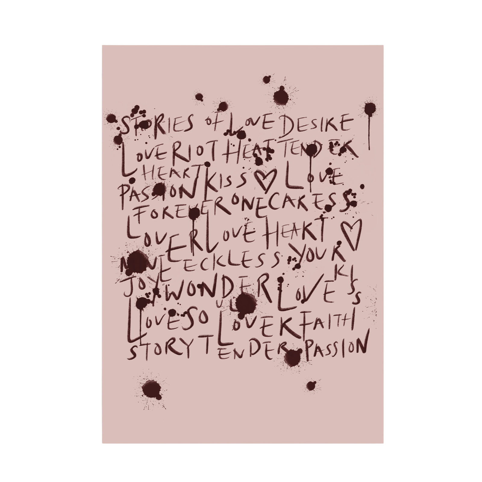 Reckless Love Blush Print