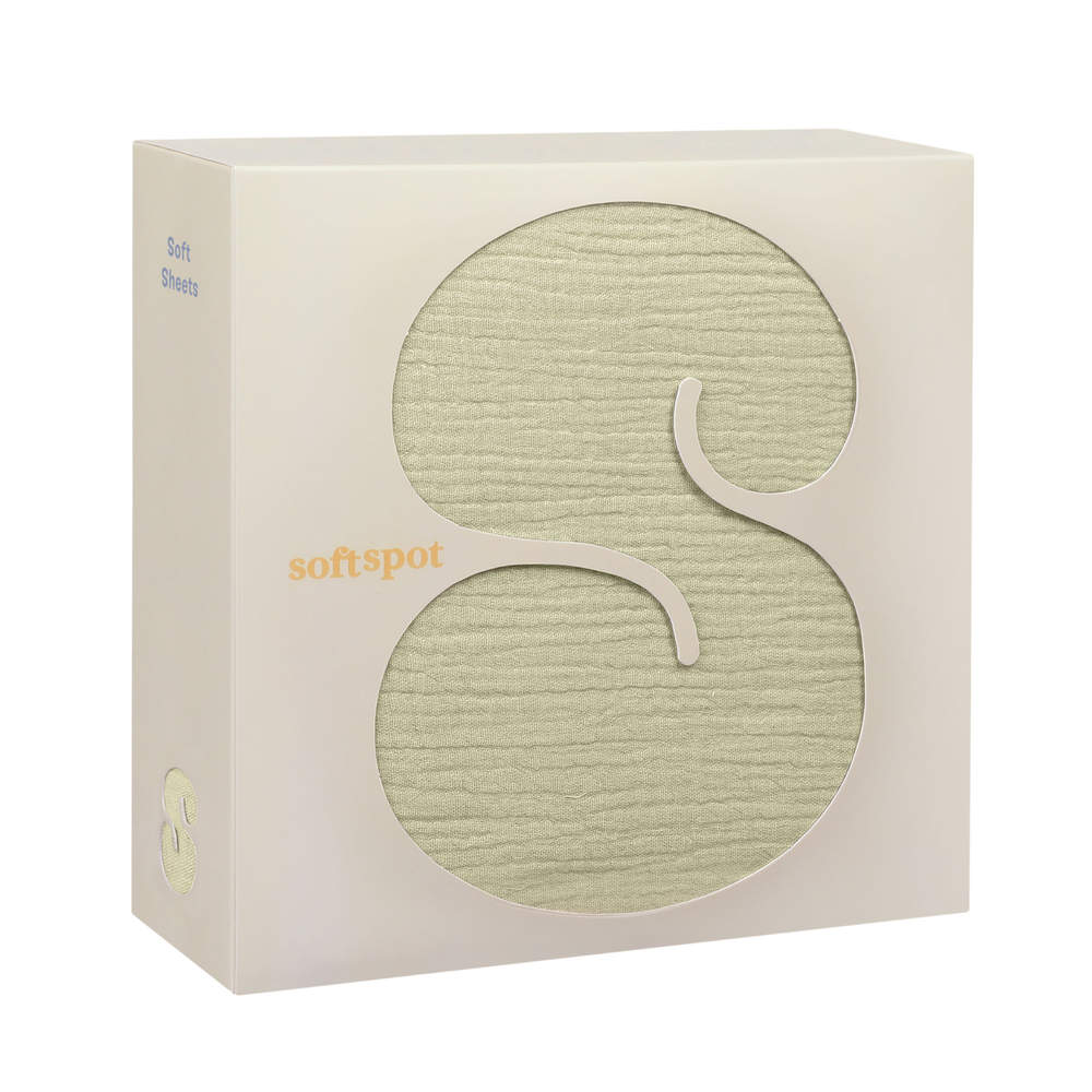Soft Crib Sheet – Pea