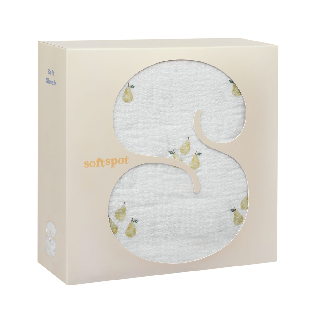Soft Crib Sheet – Pear
