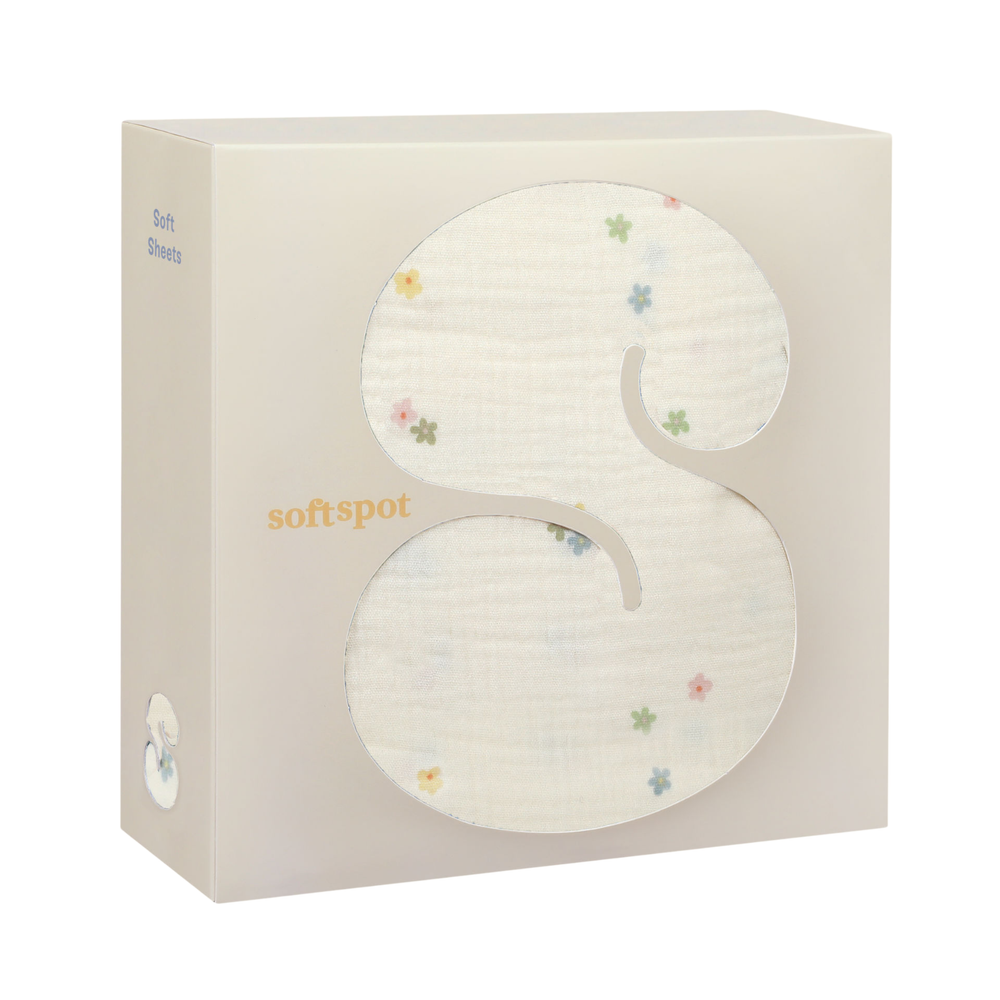 Soft Crib Sheet – Daisies
