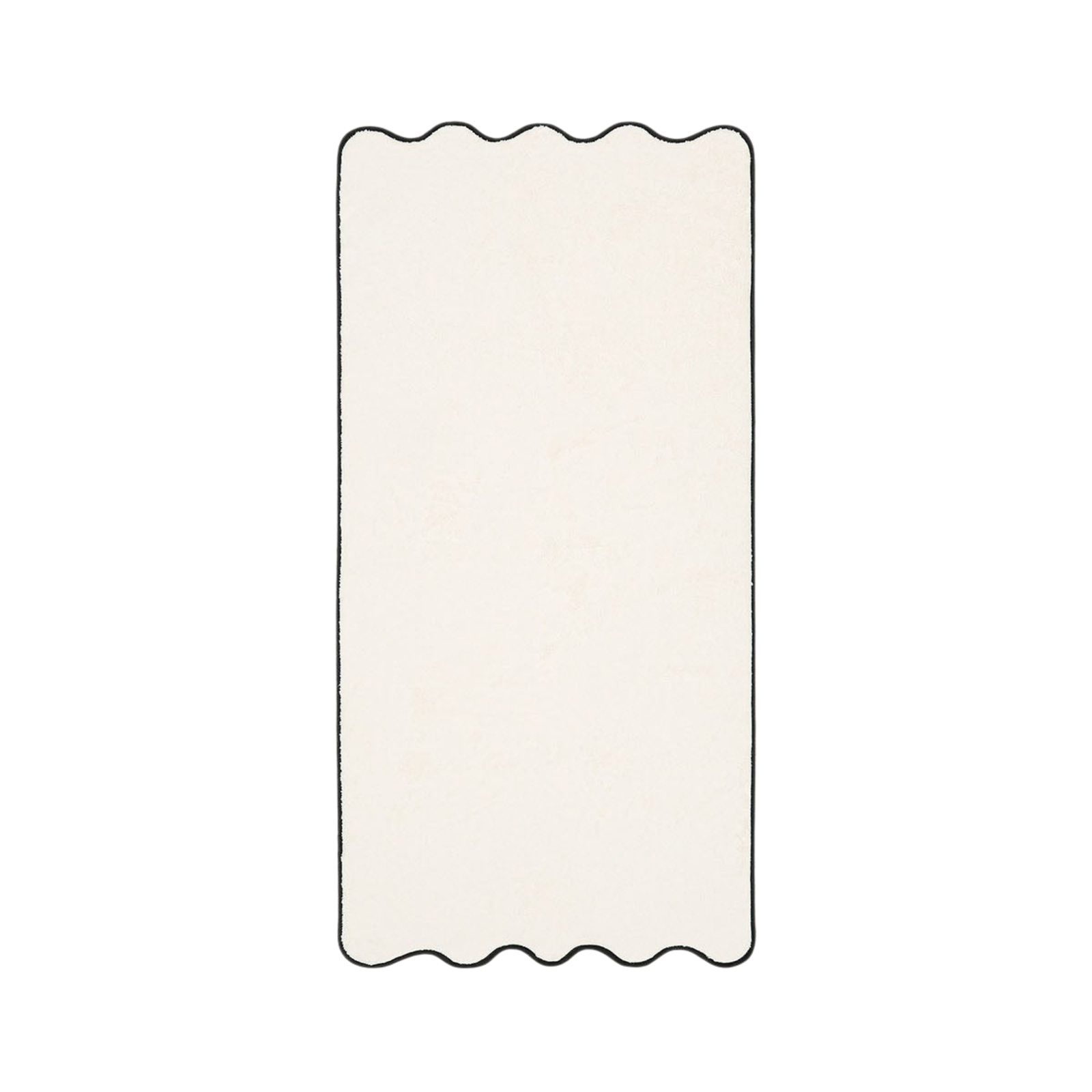 Ivory & Black Cotton Wavy Hand Towel