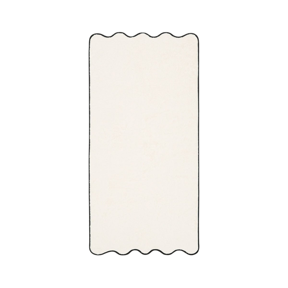 Ivory & Black Cotton Wavy Hand Towel