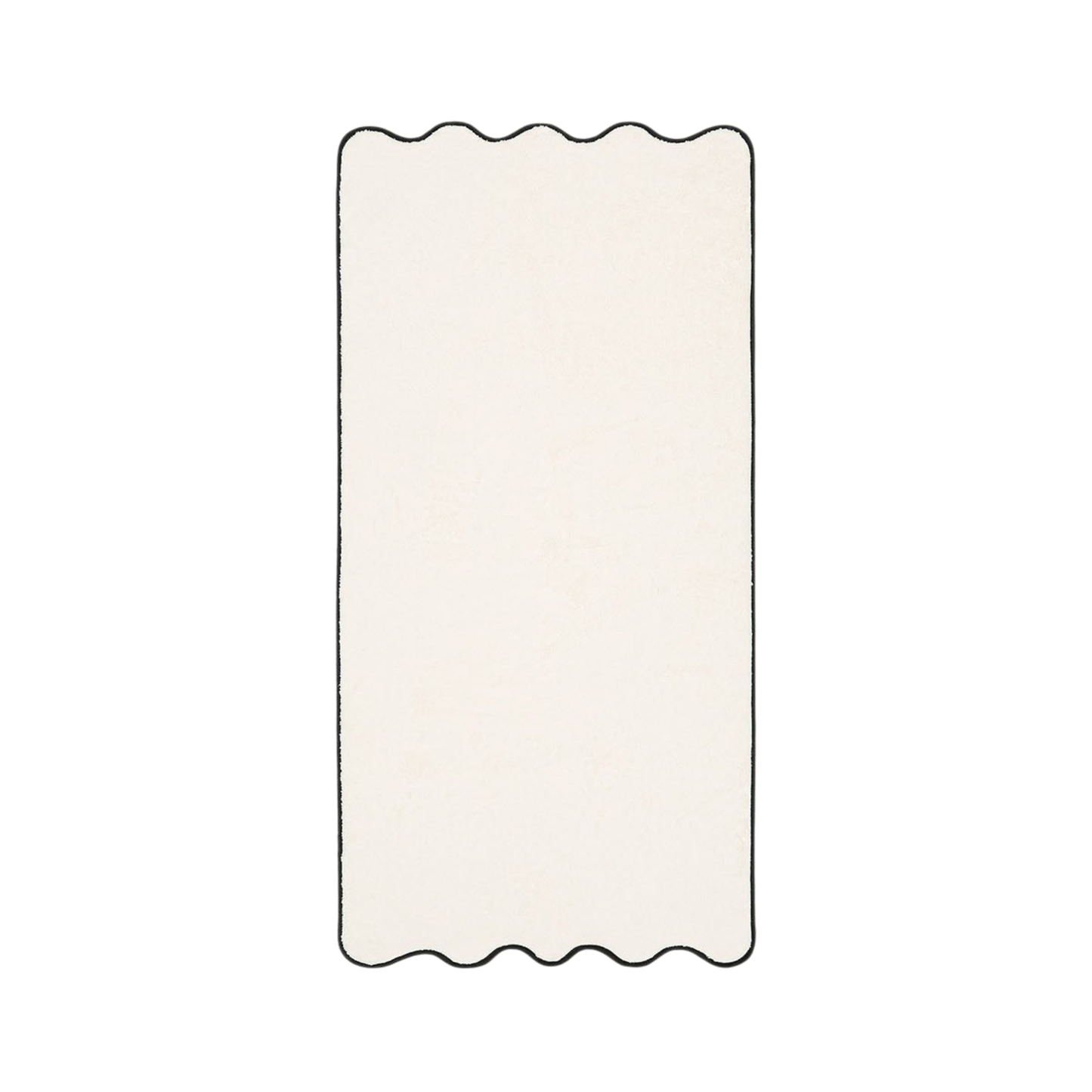 Ivory & Black Cotton Wavy Hand Towel