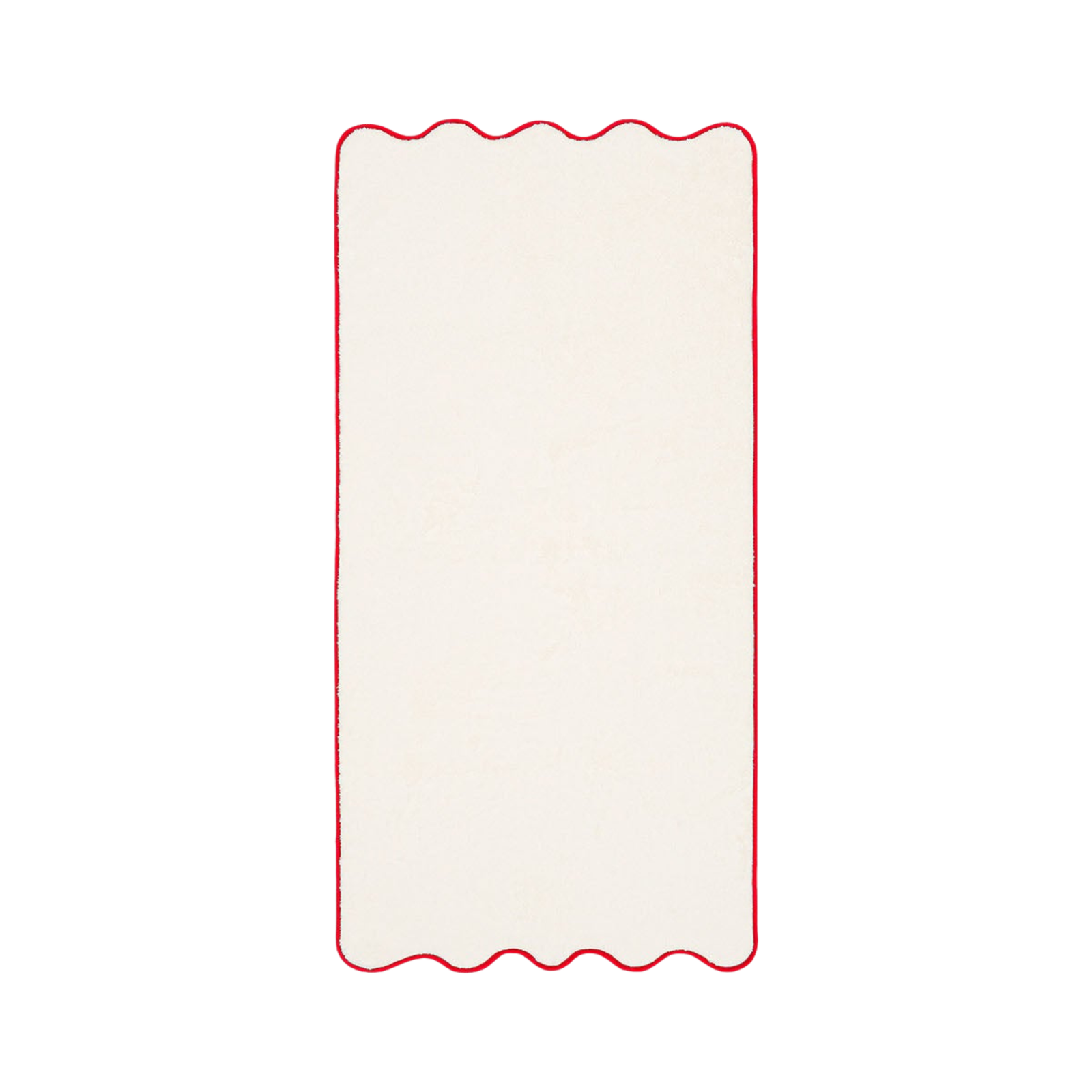 Ivory & Bordeaux Cotton Wavy Hand Towel