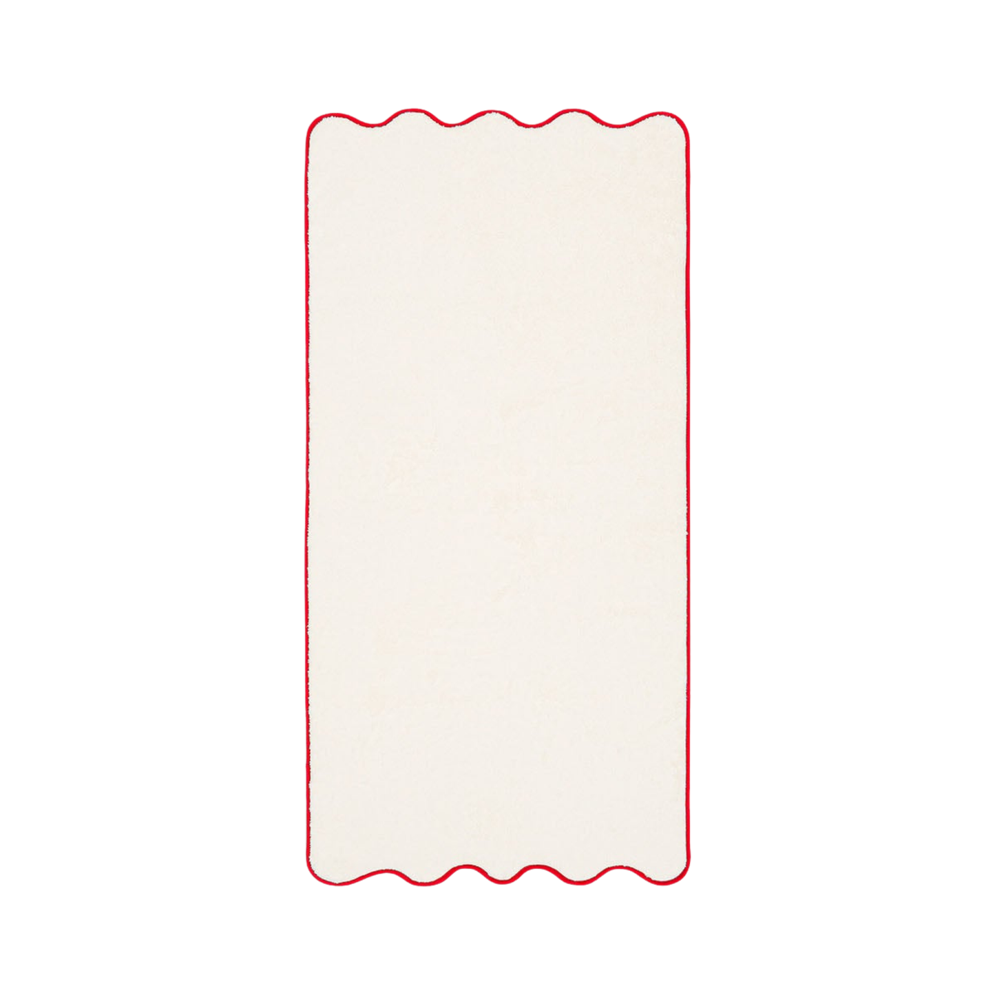 Ivory & Bordeaux Cotton Wavy Hand Towel