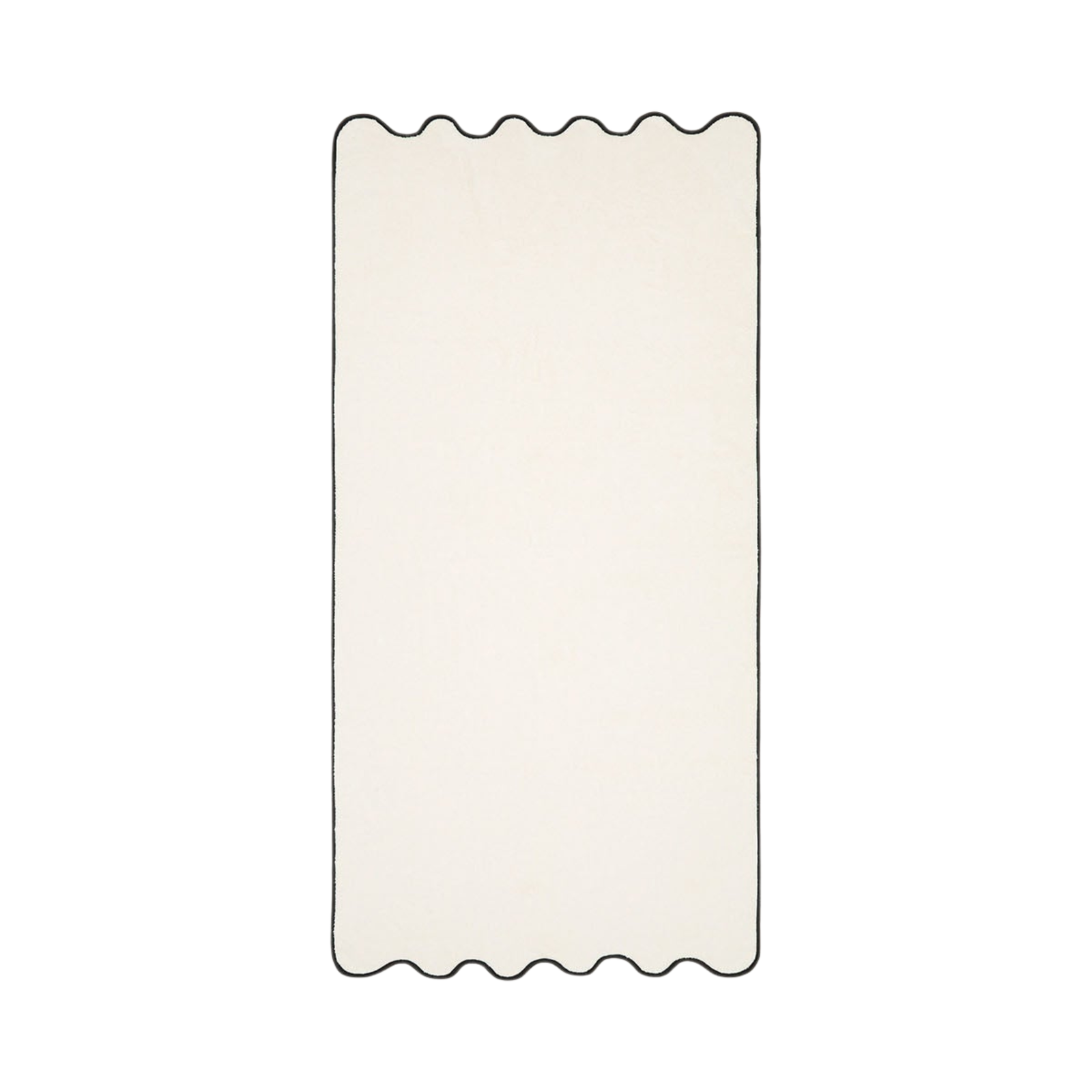 Ivory & Black Cotton Wavy Bath Towel