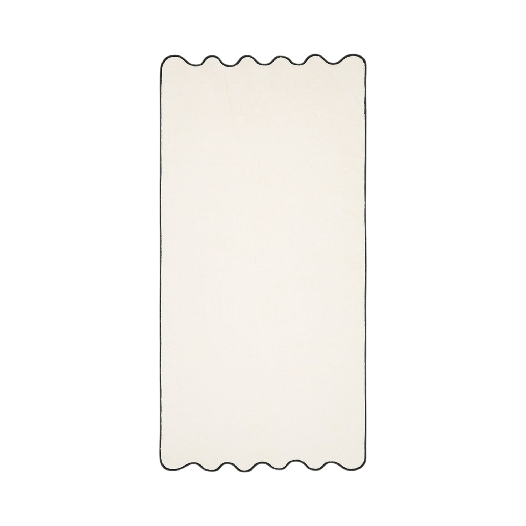 Ivory & Black Cotton Wavy Bath Towel