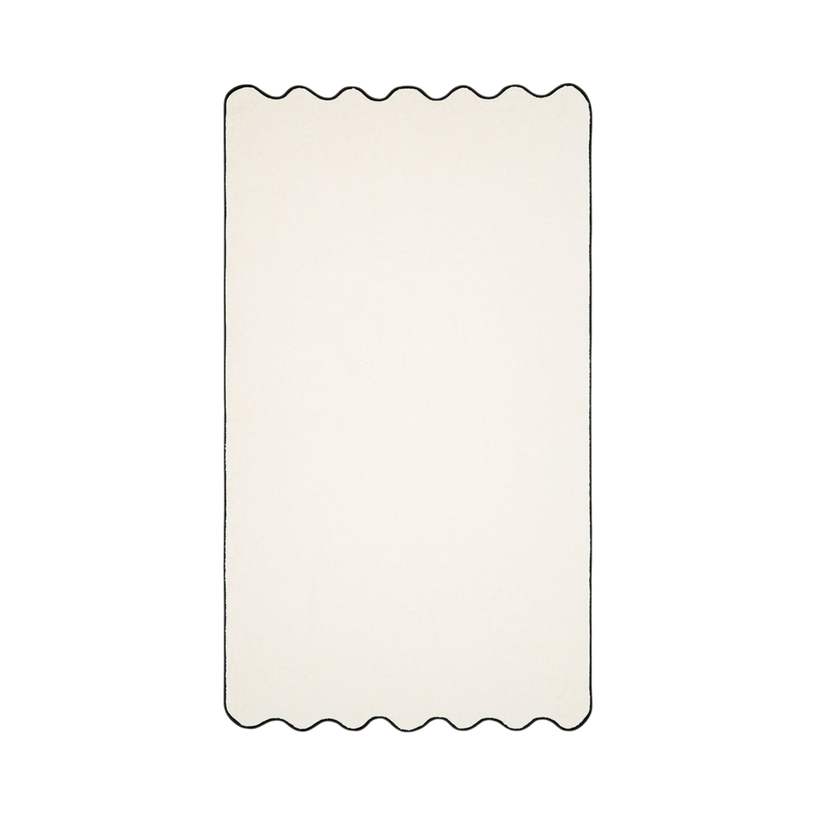 Ivory & Black Cotton Wavy Bath Sheet