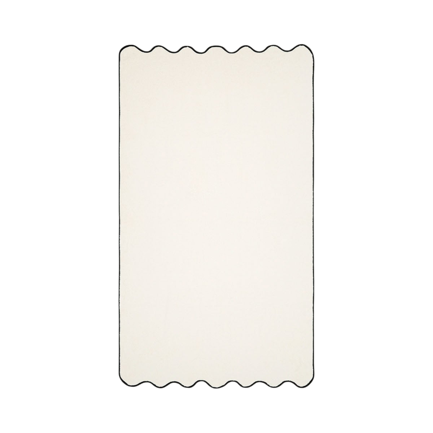 Ivory & Black Cotton Wavy Bath Sheet