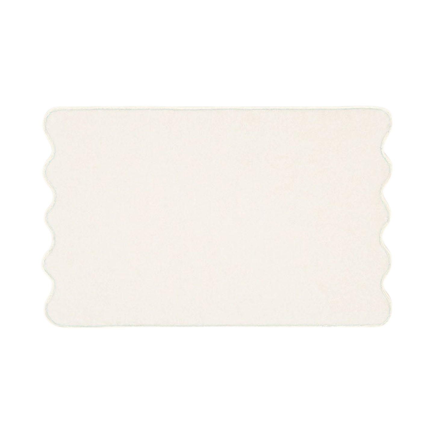 Ivory Cotton Wavy Bath Mat