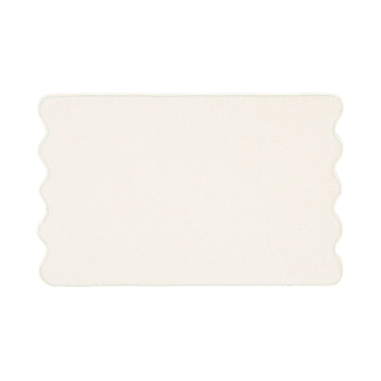 Ivory Cotton Wavy Bath Mat