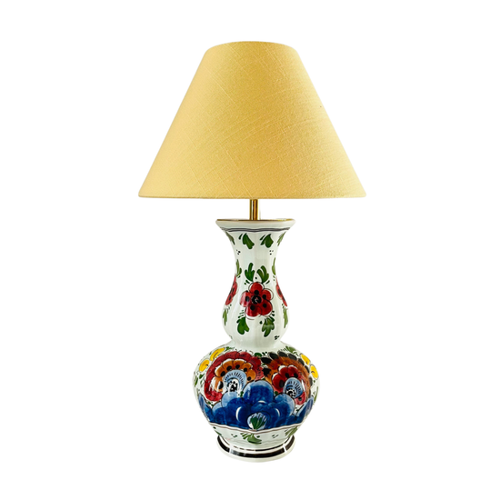 Antique Delft Polychrome Lamp