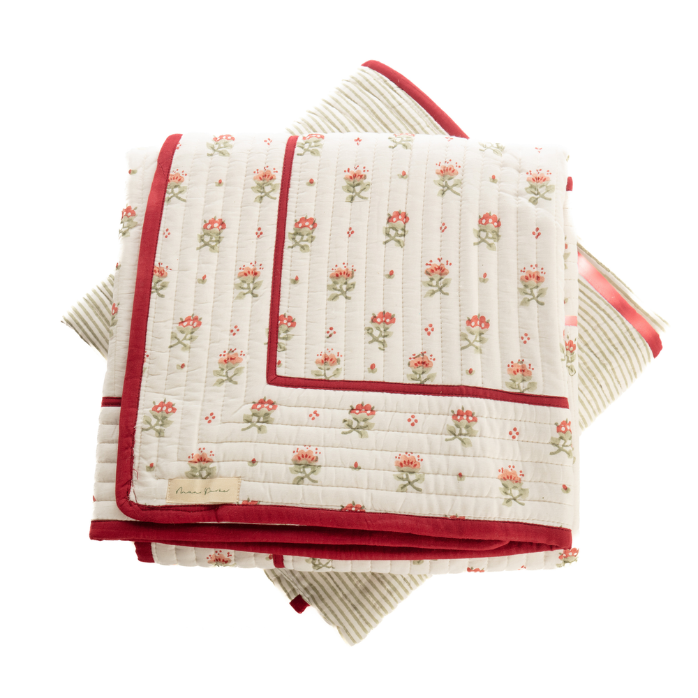 Blume Baby Quilt - Green