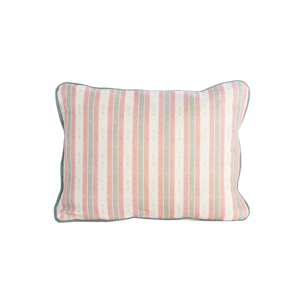 Salzburg Stripe Red & Green Cushion – Rectangle