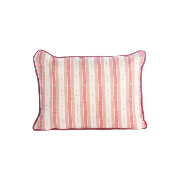 Salzburg Stripe Red & Pink Cushion – Rectangle