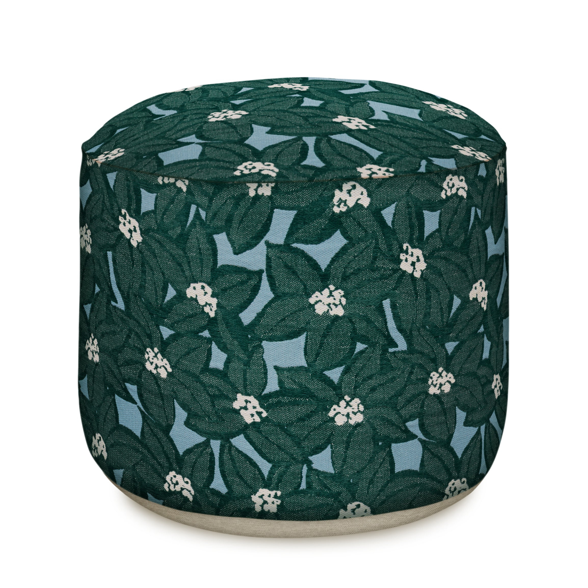 All-season Pouf Michelle Emerald & Ice