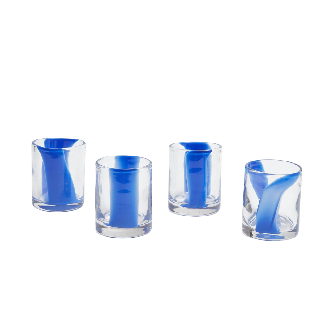 Blue Stripe Water Glasses (set of 6) Tumblers