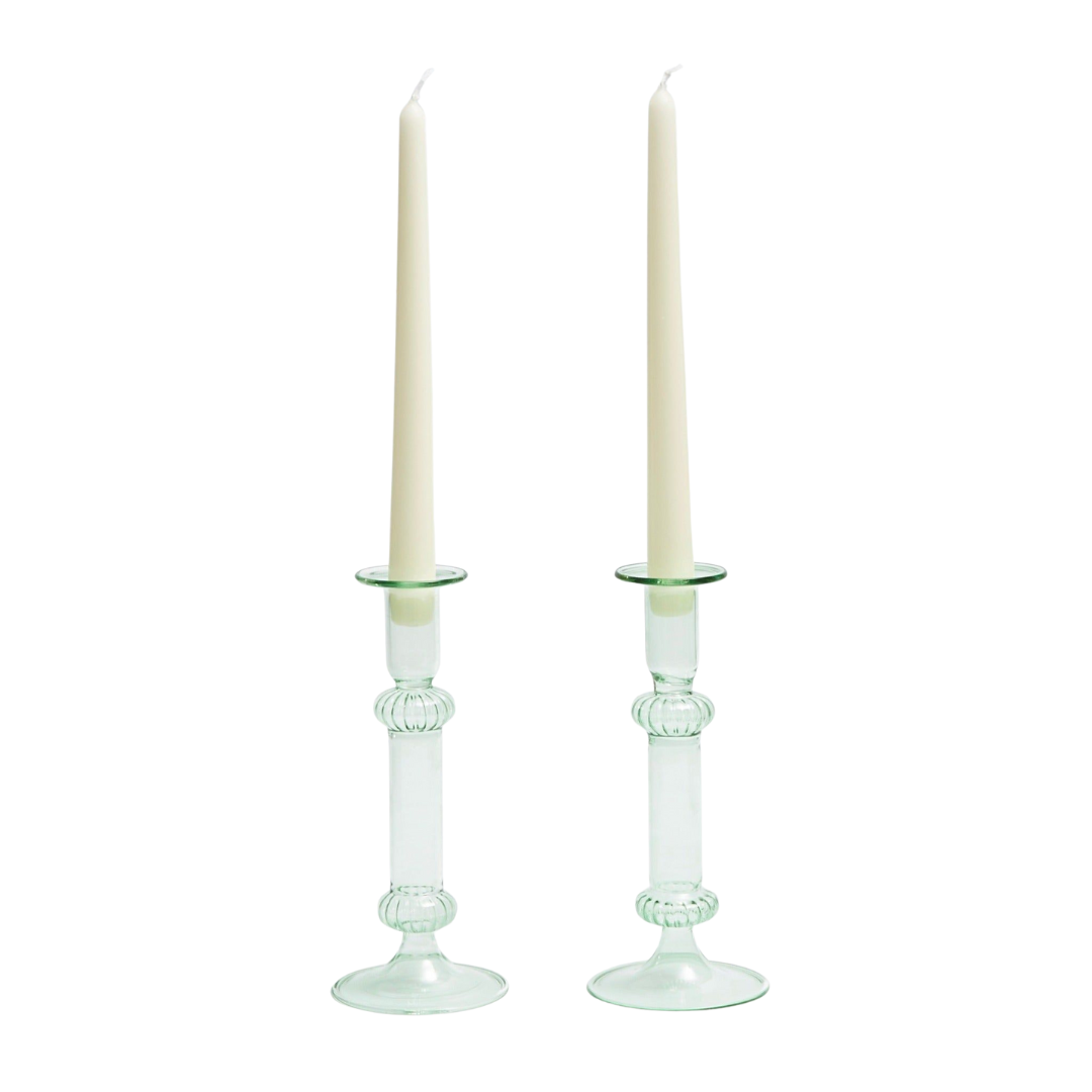 Aurora Glass Candle Holders (set of 2)