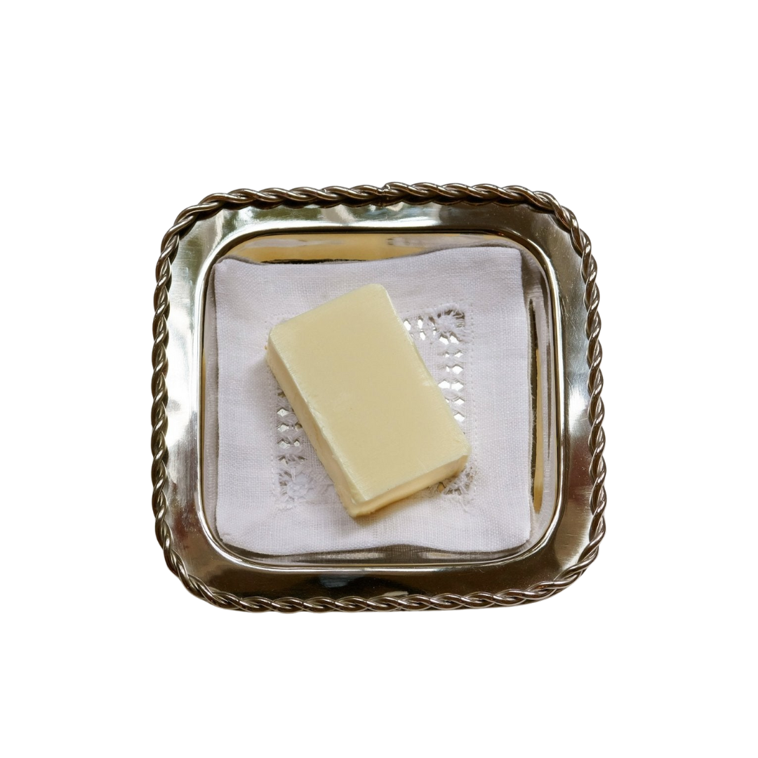 Twirl Bread Tray with Linen Napkin